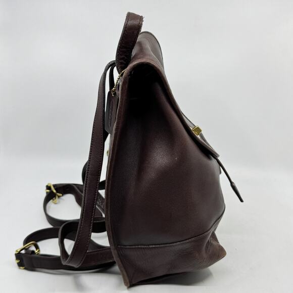 Vintage 90s COACH 9791 Brown Leather Small Daypack / Backpack - Picture 4 of 9